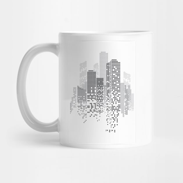 Pixel City. A stylized image of an urban landscape. by CatCoconut-Art